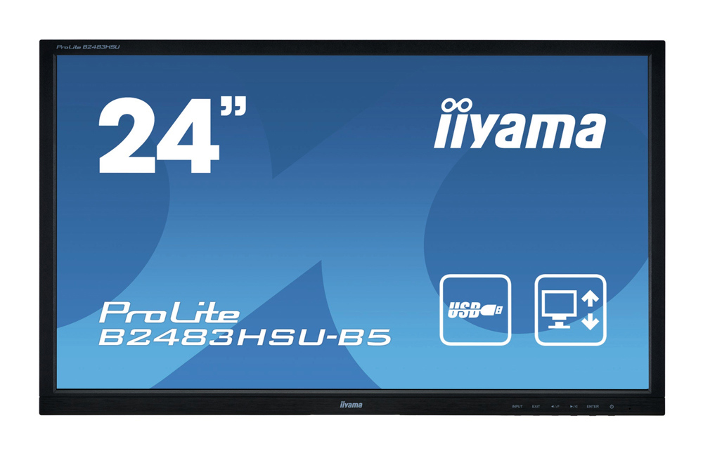 IIYAMA used οθόνη B2483HSU LED, 24" 1920x1080, VGA/DVI/DisplayPort, χωρίς βάση, Grade A - IIYAMA 120959