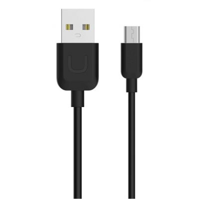 USAMS καλώδιο USB σε Micro USB US-SJ098 U-Turn, 10.5W, 1m, μαύρο - USAMS 81435