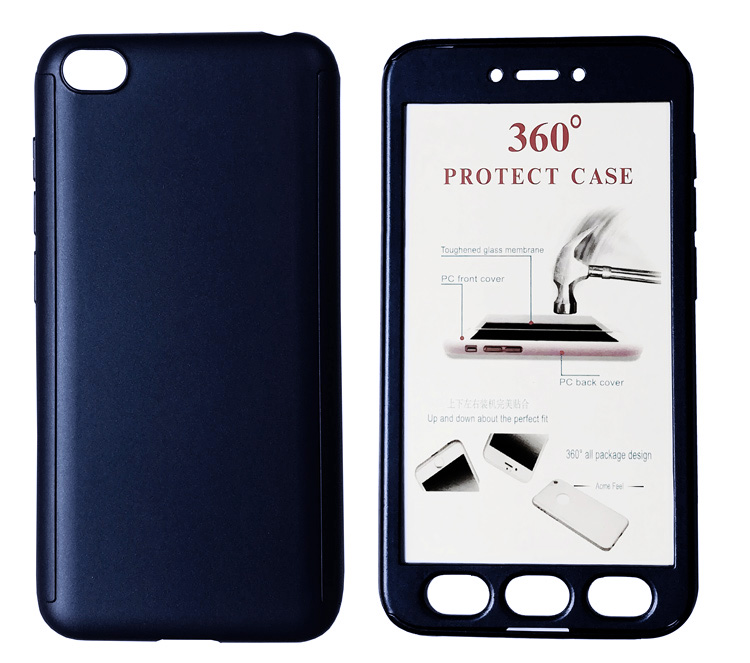 POWERTECH Θήκη Body 360° με Tempered Glass για Xiaomi Redmi Go, μπλε - POWERTECH 74885