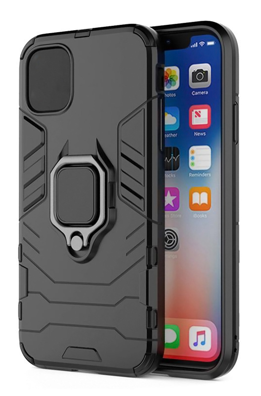 POWERTECH Θήκη Ring Armor MOB-1749 για iPhone 14 Pro Max, μαύρη - POWERTECH 104978