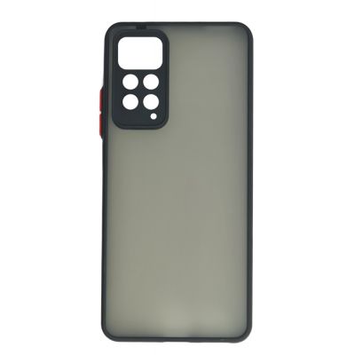 POWERTECH Θήκη Color Button MOB-1760, Xiaomi Redmi Note 11/11S, μαύρη - POWERTECH 50623