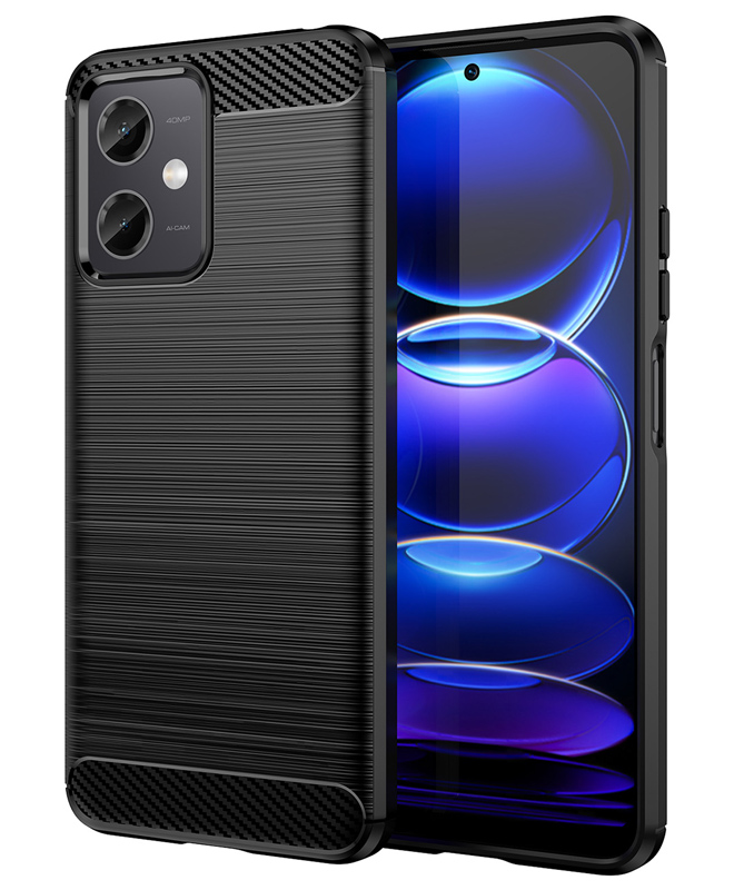 POWERTECH θήκη Carbon MOB-1848 για Xiaomi Note 12 5G/Poco X5, μαύρη - POWERTECH 109825