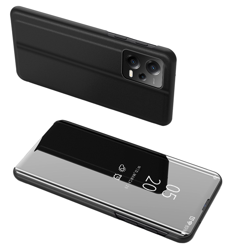 POWERTECH θήκη Clear view MOB-1859 για Xiaomi Note 12 5G/Poco X5, μαύρη - POWERTECH 109836