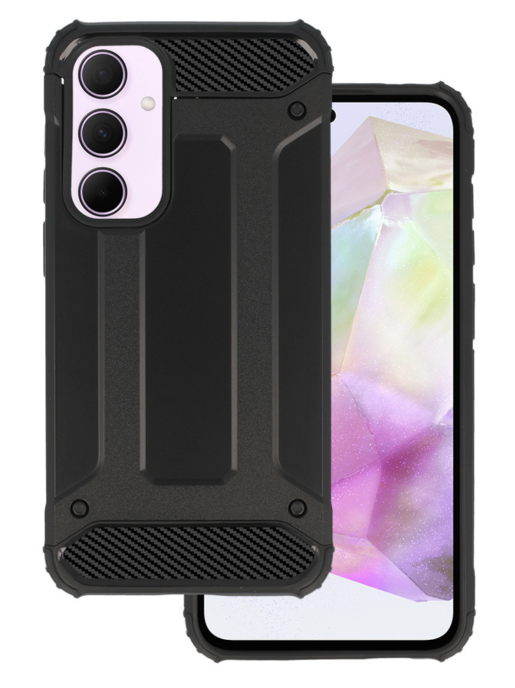 POWERTECH θήκη Armor Carbon MOB-1964 για Samsung Galaxy A55 5G, μαύρη - POWERTECH 117629