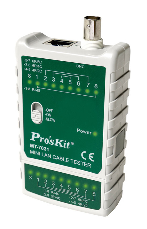 PROSKIT tester καλωδίων δικτύου MT-7031 για RJ45/11/12/22 & BNC - PROSKIT 112974