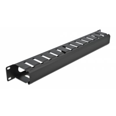 POWERTECH cable management NETW-0028 για rack 19"/1U, μεταλλικό, μαύρο - POWERTECH 115448