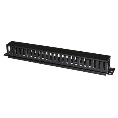 POWERTECH cable management NETW-0029 για rack 19"/1U, πλαστικό, μαύρο - POWERTECH 115449