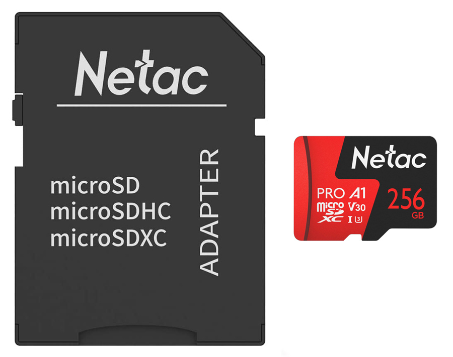 NETAC κάρτα μνήμης MicroSDXC P500 Extreme Pro, 256GB, 100MB/s, Class 10 - NETAC 97385