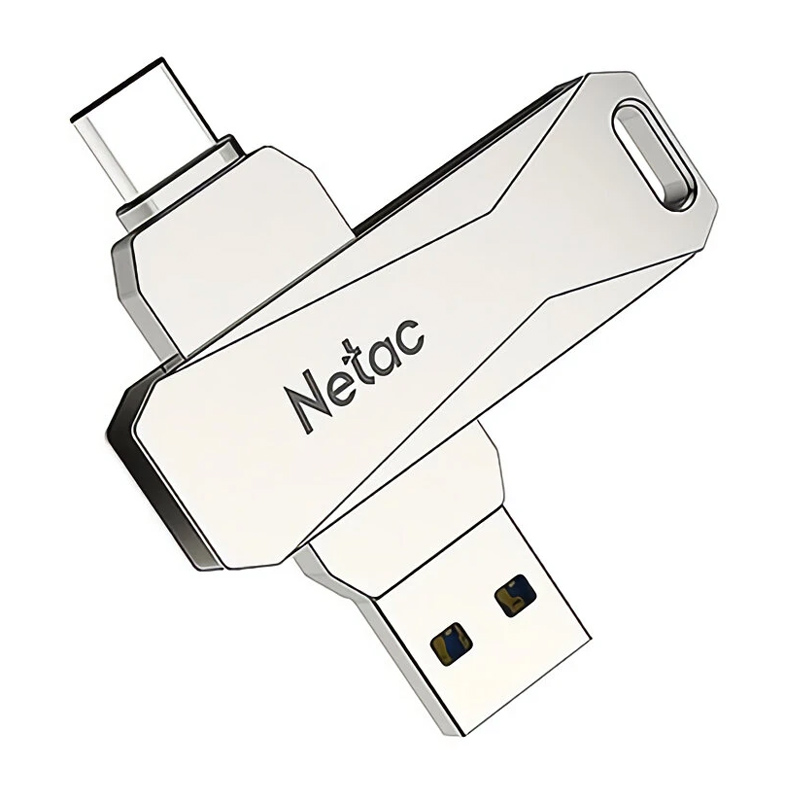 NETAC USB Flash Drive U782C, 128GB, USB 3.0 & USB Type-C, OTG, ασημί - NETAC 99158