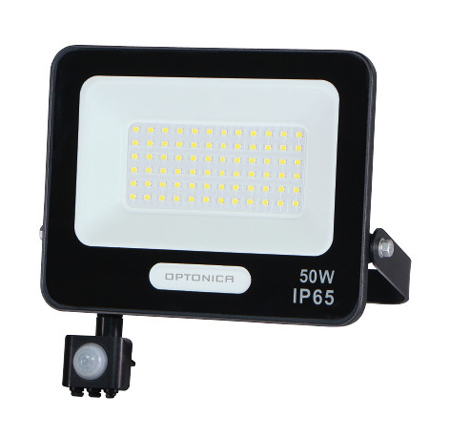 OPTONICA LED προβολέας 15857 με αισθητήρα κίνησης, 50W, 6000K, IP65 - OPTONICA 118559