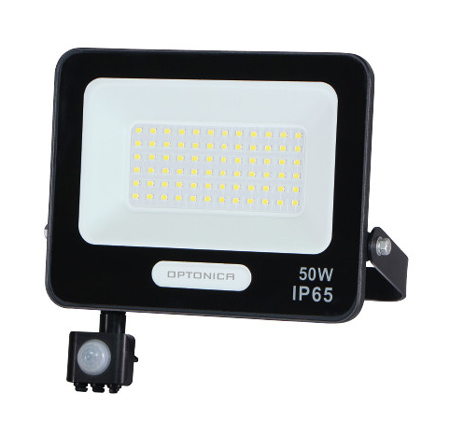 OPTONICA LED προβολέας 15858 με αισθητήρα κίνησης, 50W, 4000K, IP65 - OPTONICA 118560