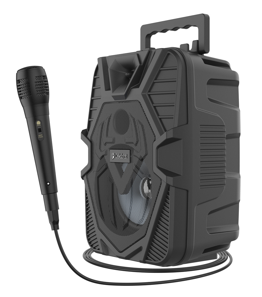 CELEBRAT φορητό ηχείο OS-06 με μικρόφωνο, 5W, 1200mAh, Bluetooth, μαύρο - CELEBRAT 111464