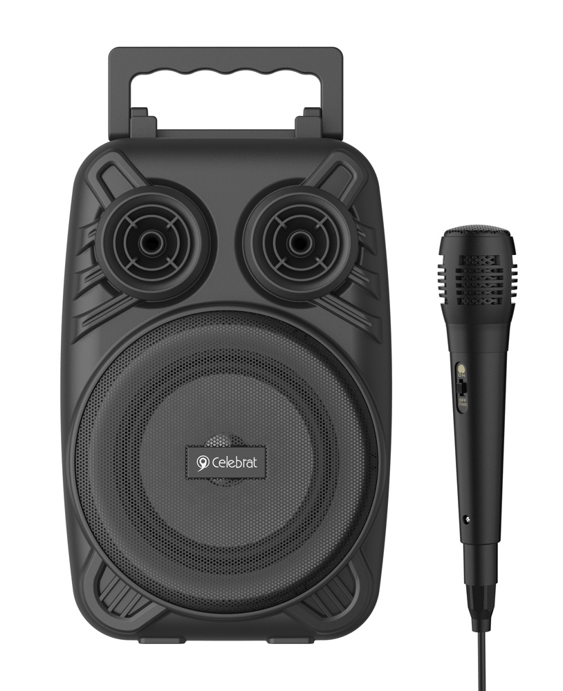 CELEBRAT φορητό ηχείο OS-07 με μικρόφωνο, 5W, 1200mAh, Bluetooth, μαύρο - CELEBRAT 111466