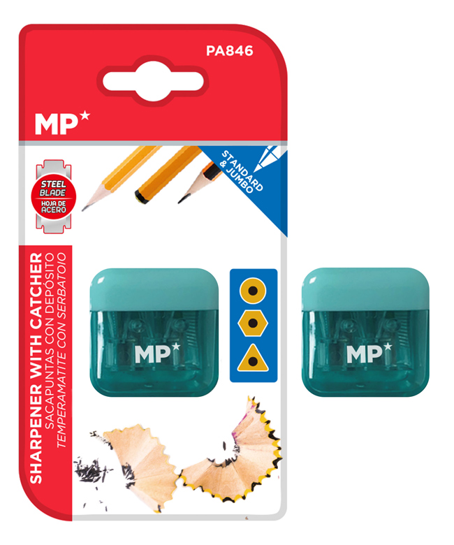 MP ξύστρα μολυβιών με κάδο PA846, πράσινη - MP 95983