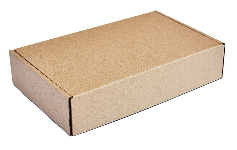 Χαρτοκιβώτιο συσκευασίας PAP-0002, τρίφυλλο, 20x13x3.5cm, καφέ, 100τμχ - UNBRANDED 86728