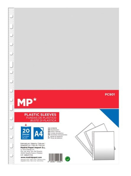 MP διαφάνειες PC901, A4 21x29.7cm, 20τμχ - MP 110381