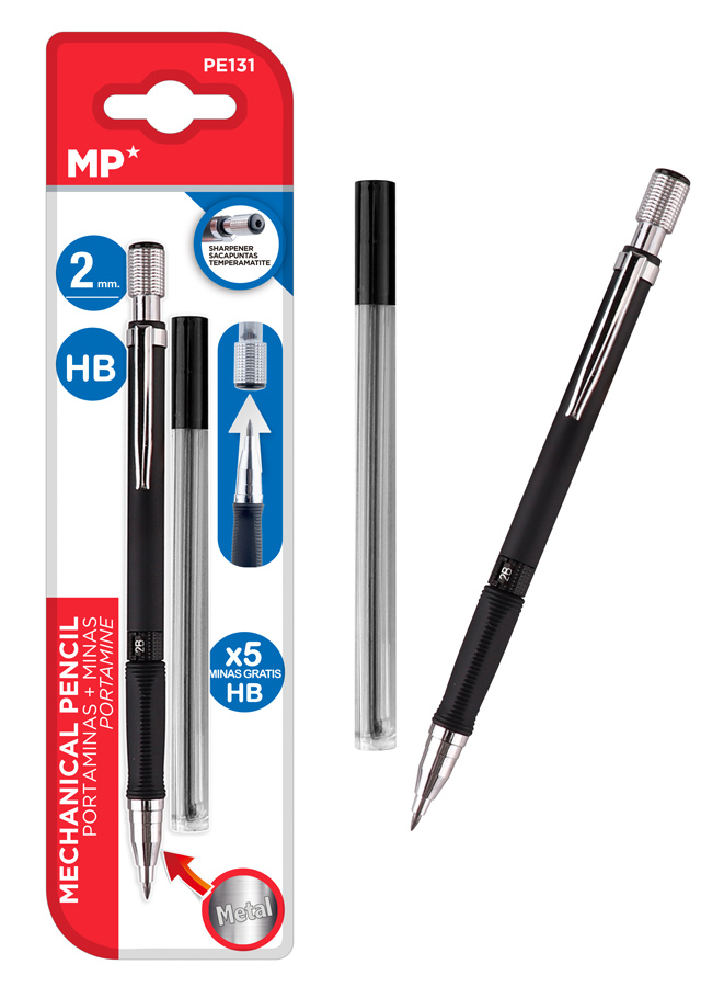 MP Mηχανικό μολύβι PE131, HB, 5x ανταλλακτικά, 2mm - MP 77917