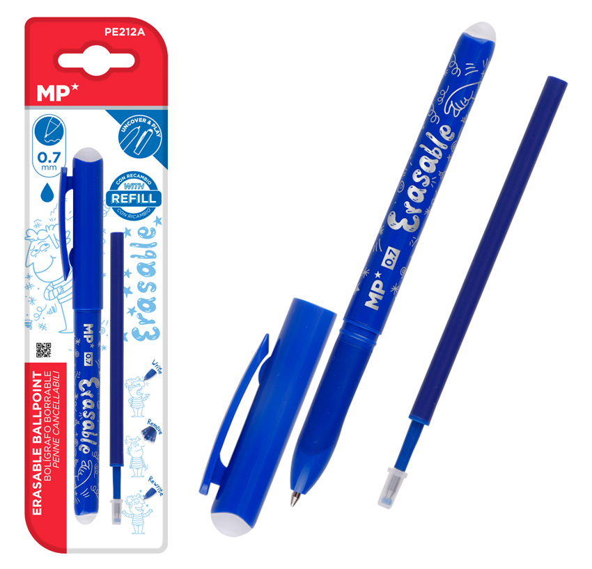 MP στυλό διαρκείας Ballpoint PE212A με ανταλλακτικό μελάνι, 0.7mm, μπλε - MP 113105