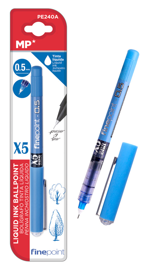 MP στυλό διαρκείας, καλλιγραφίας PE240A, 0.5mm, μπλε - MP 77932