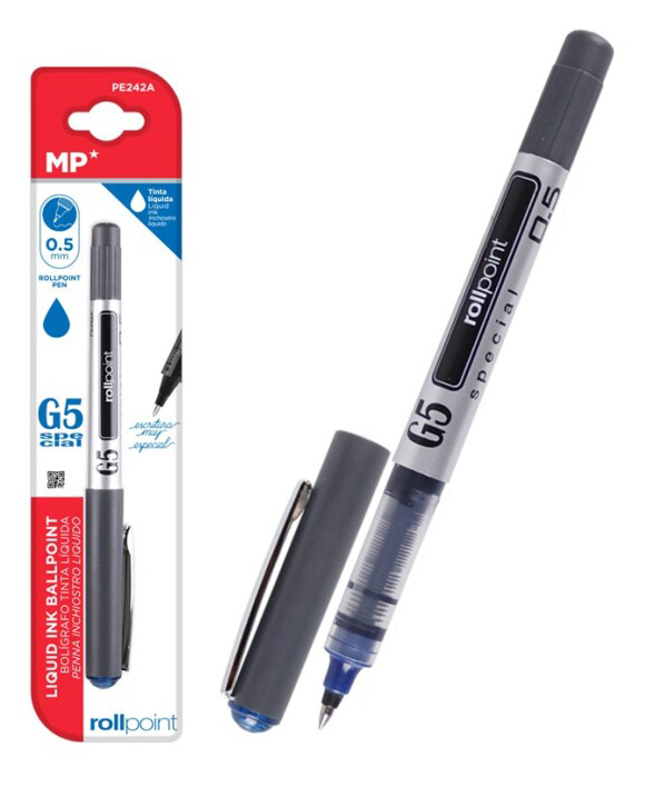 MP στυλό διαρκείας Rollpoint PE242A, καλλιγραφίας, 0.5mm, μαύρος - MP 109233