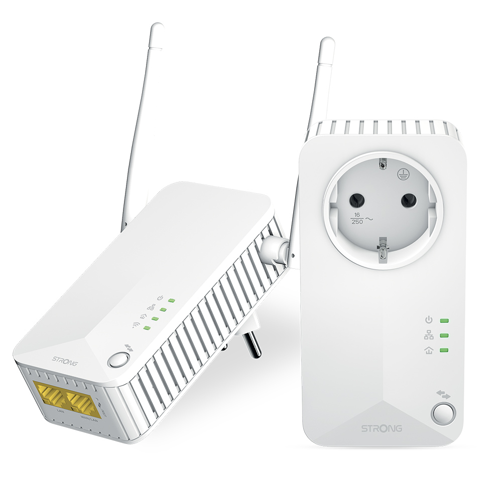 STRONG Powerline Kit POWERLWF600DUOEUV2, 600Mbps, 300Mbps WiFi, 2τμχ - STRONG 116532