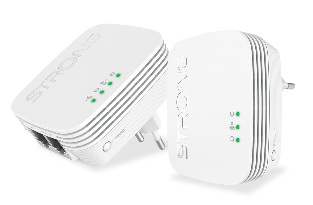 STRONG Powerline Kit POWERLWF600DUOMINI, 600Mbps, 300Mbps WiFi, 2τμχ - STRONG 116535