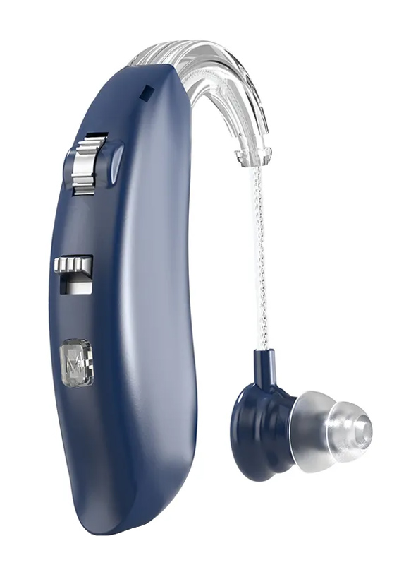 POWERTECH ακουστικό βαρηκοΐας PT-1096, επαναφορτιζόμενο, Bluetooth, μπλε - POWERTECH 108071
