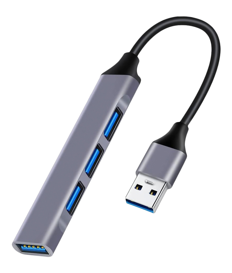 POWERTECH USB hub PT-1114, 4x θυρών, 5Gbps, USB σύνδεση, γκρι - POWERTECH 108921