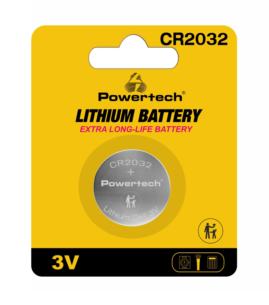 POWERTECH μπαταρία λιθίου PT-1208, CR2032, 3V, 1τμχ - POWERTECH 112732