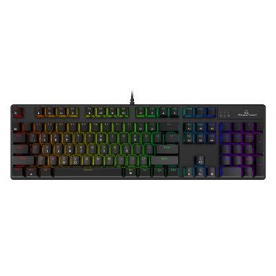 POWERTECH gaming μηχανικό πληκτρολόγιο PT-1254, ενσύρματο, RGB, μαύρο - POWERTECH 113230