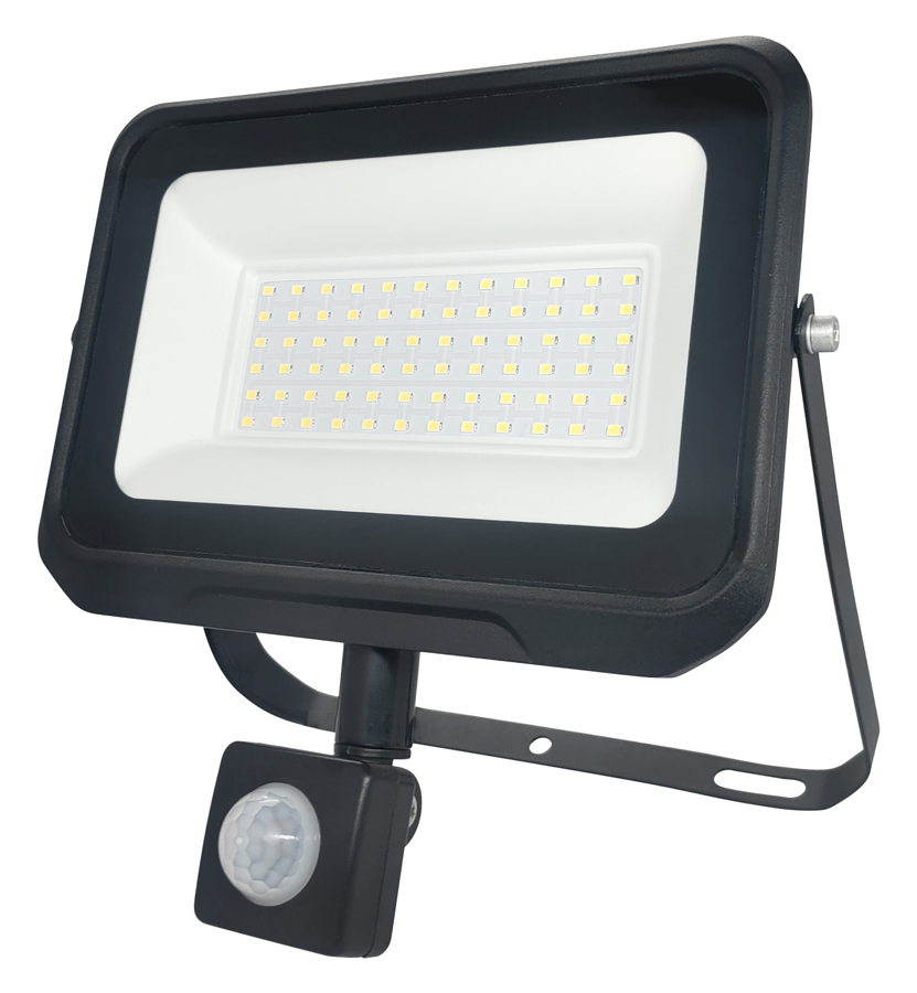 POWERTECH LED προβολέας PT-1263, με αισθητήρα κίνησης, 50W, 4000K, IP65 - POWERTECH 113396