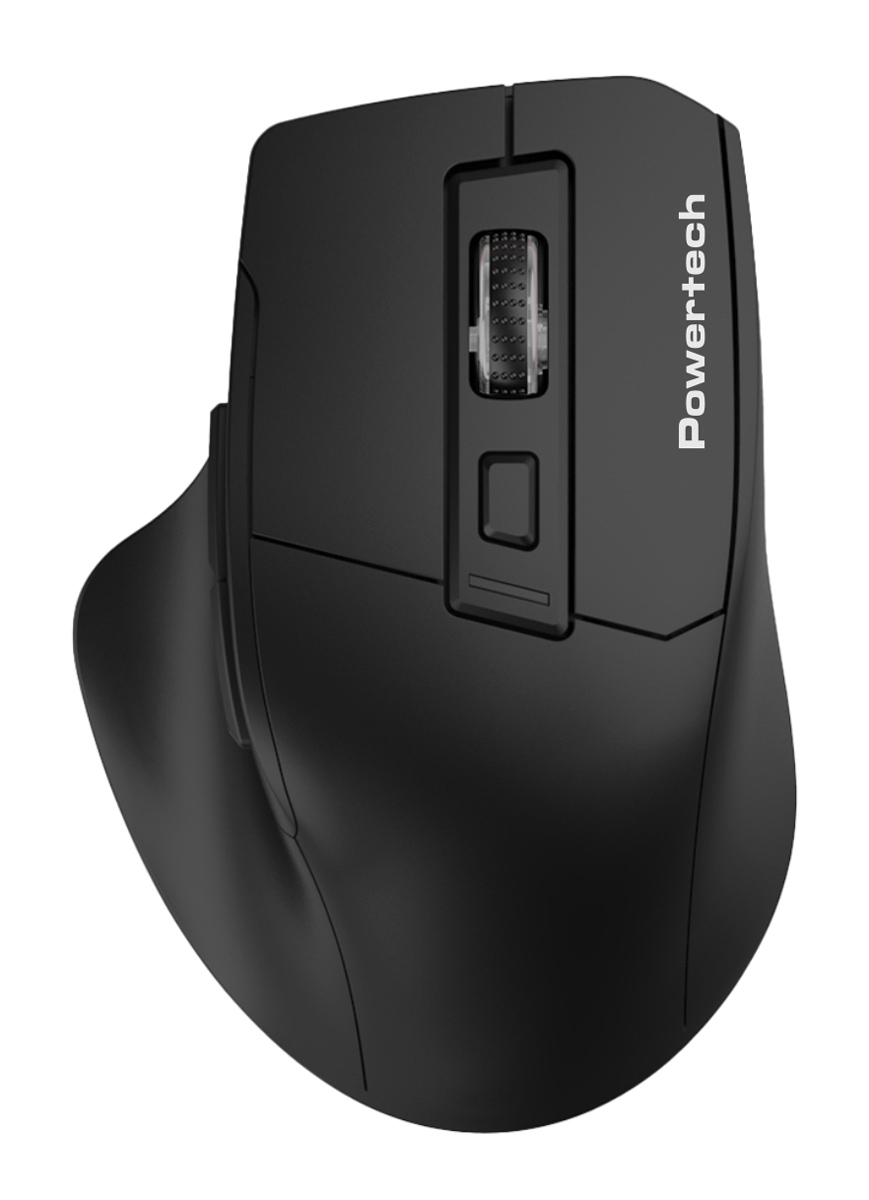 POWERTECH ασύρματο ποντίκι PT-1272, USB δέκτης, 1600DPI, μαύρο - POWERTECH 113766