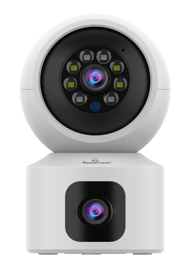 POWERTECH smart κάμερα PT-1338, 2MP, dual lens, WiFi, PTZ, SD - POWERTECH 116880