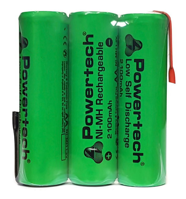 POWERTECH επαναφορτιζόμενη μπαταρία PT-793 2100mAh, AΑ HR6, 3τμχ - POWERTECH 75422