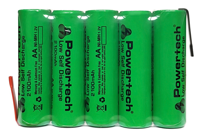 POWERTECH επαναφορτιζόμενη μπαταρία PT-795 2100mAh, AΑ HR6, 5τμχ - POWERTECH 75424
