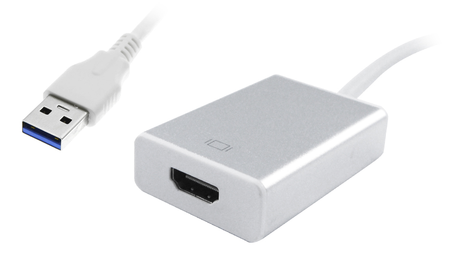 POWERTECH αντάπτορας USB 3.0 σε HDMI PTH-022 με Audio, ασημί - POWERTECH 78101