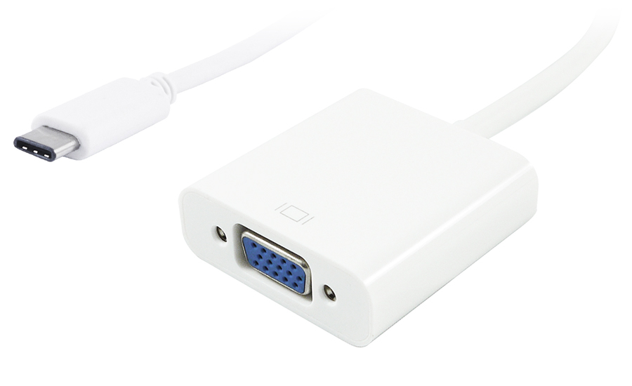 POWERTECH αντάπτορας USB Type-C σε VGA PTH-034, Full HD, λευκό - POWERTECH 78113