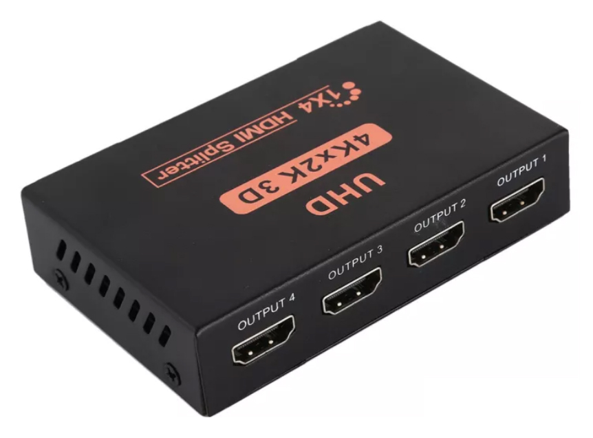 POWERTECH splitter HDMI σε 4x HDMI PTH-048, 4K 3D, μαύρο - POWERTECH 83228