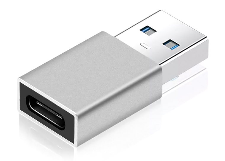 POWERTECH αντάπτορας USB 3.0 σε USB-C PTH-063, 5Gbps, ασημί - POWERTECH 96768