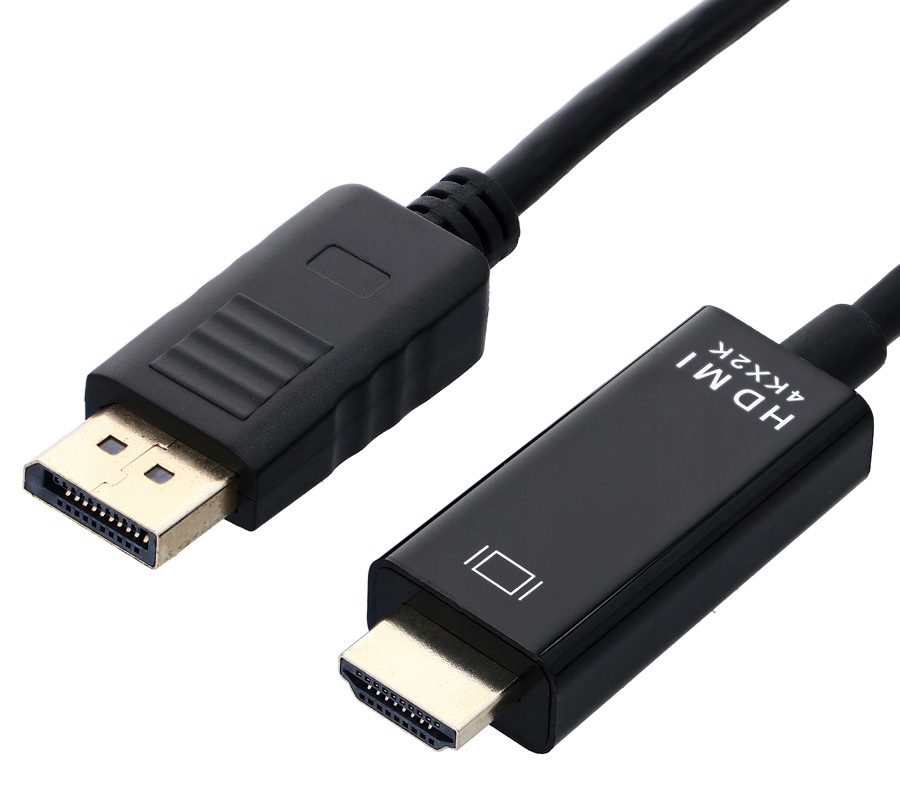 POWERTECH καλώδιο DisplayPort σε HDMI PTH-075, 4K/30Hz, 1m, μαύρο - POWERTECH 102952