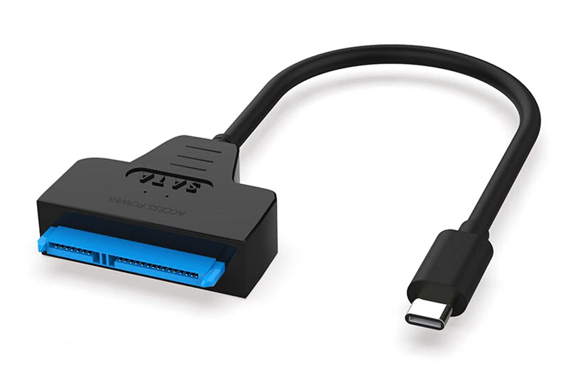 POWERTECH καλώδιο σύνδεσης HDD/SSD PTH-083, USB-C σε SATA, 6Gbps, μαύρο - POWERTECH 105027