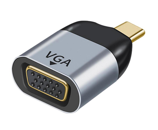 POWERTECH αντάπτορας USB-C σε VGA PTH-094, 1080p/60Hz, γκρι - POWERTECH 106710