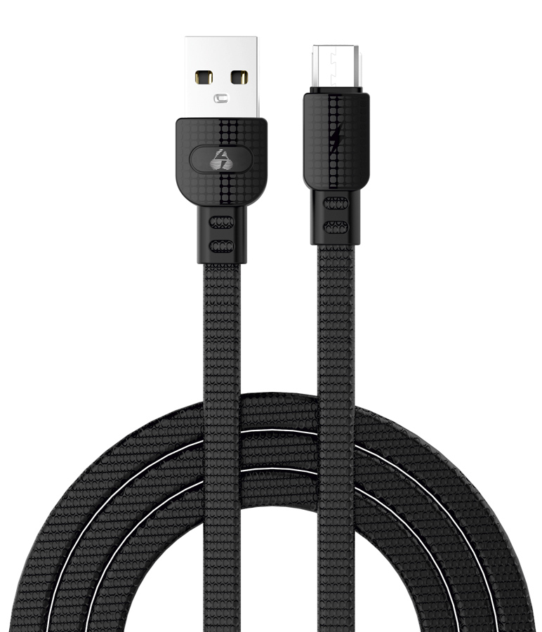 POWERTECH καλώδιο USB σε Micro USB armor PTR-0097, 15W 3A, 1m, μαύρο - POWERTECH 97226