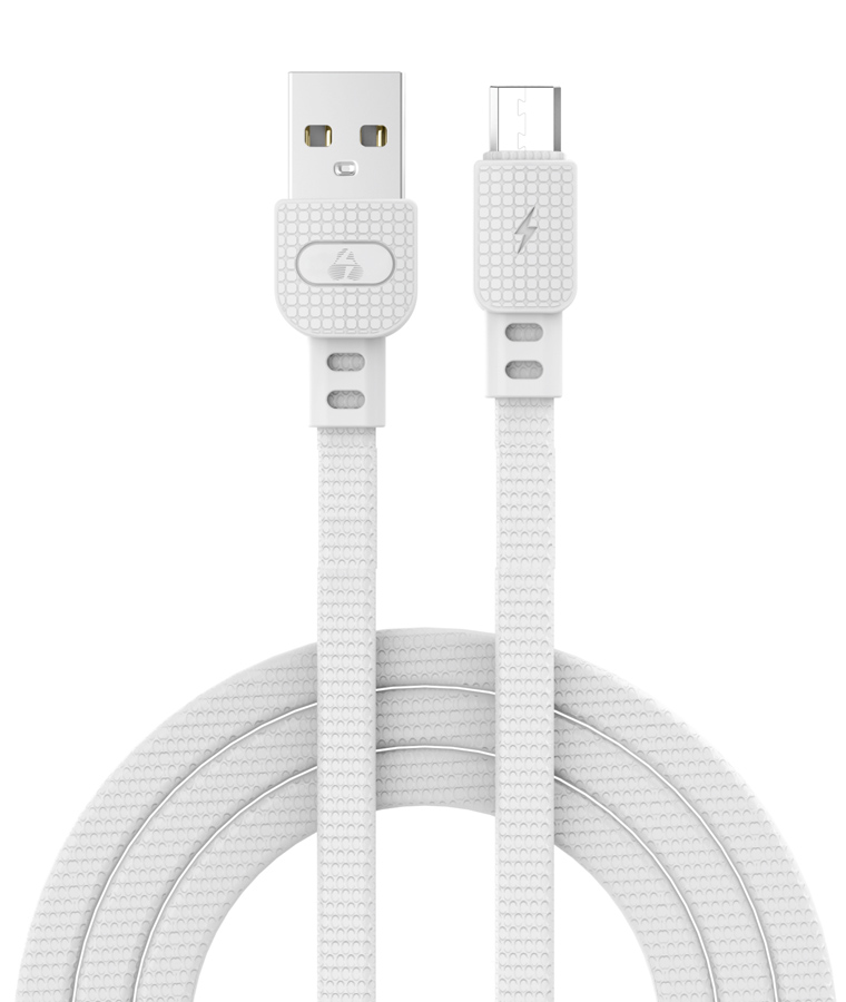 POWERTECH καλώδιο USB σε Micro USB armor PTR-0098, 15W 3A, 1m, λευκό - POWERTECH 97227