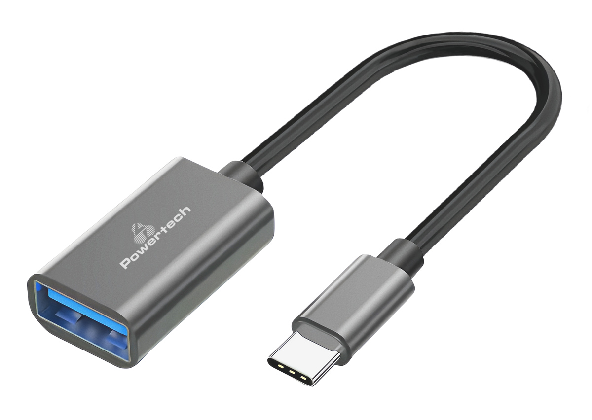 POWERTECH αντάπτορας USB-C σε USB 3.0 PTR-0146, 10 Gbps, γκρι - POWERTECH 108783