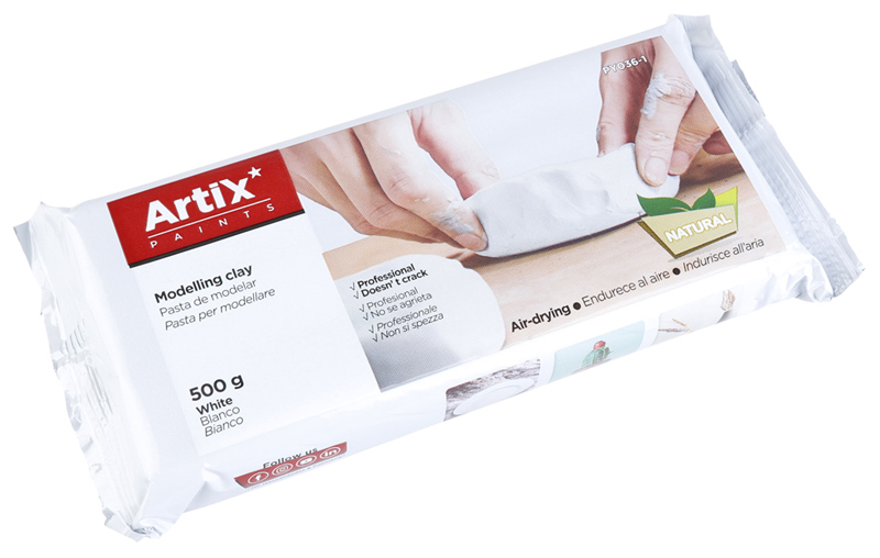 ARTIX PAINTS φυσικός πηλός PY036-1, χωρίς γλουτένη, 500γρ, λευκός - ARTIX PAINTS 89683
