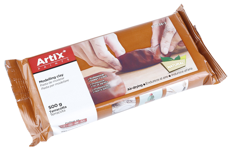 ARTIX PAINTS φυσικός πηλός PY036-2, χωρίς γλουτένη, 500γρ, καφέ - ARTIX PAINTS 89684