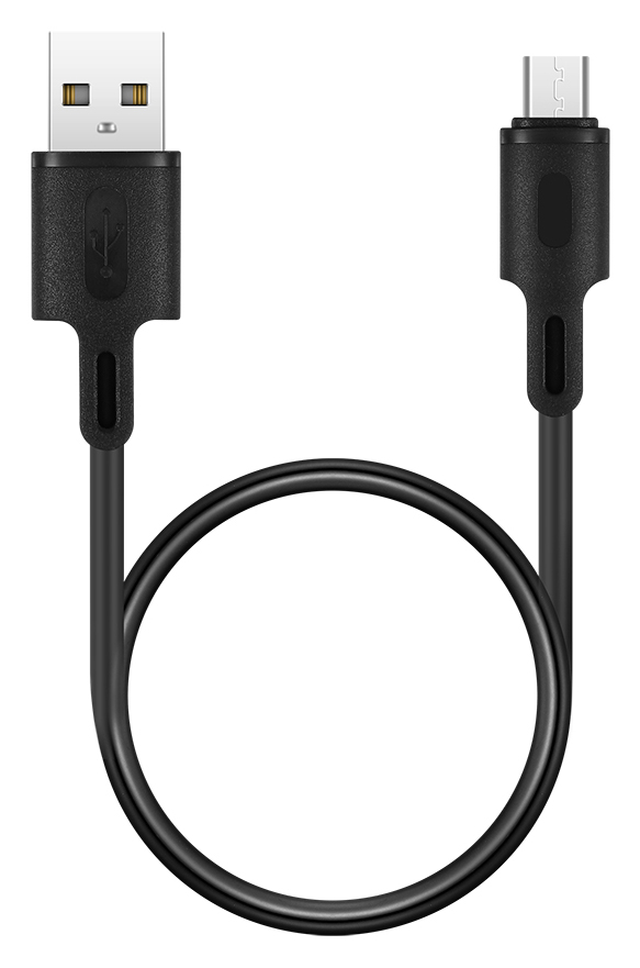 ROCKROSE καλώδιο USB σε Micro USB Beta AM Mini, 2.4A 12W, 30cm, μαύρο - ROCKROSE 81199