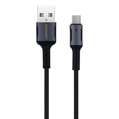 ROCKROSE καλώδιο USB σε Micro USB Armour AM, 2.4A 12W, 1m, μαύρο-μπλε - ROCKROSE 81218