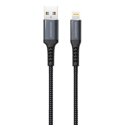 ROCKROSE καλώδιο USB σε Lightning Powerline AL, 2.4A 12W, 1m, μαύρο-μπλε - ROCKROSE 81223